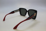 Gucci GG1861S-001 53mm Women’s Sunglasses – Black Recycled Frame, Gray Lenses