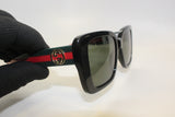 Gucci GG1861S-001 53mm Women’s Sunglasses – Black Recycled Frame, Gray Lenses