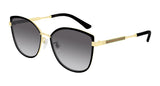 Gucci GG0589SK-001 57 Women’s Sunglasses | Black/Gold Metal Frame | Authentic Luxury