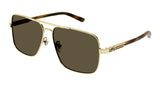 Gucci GG1289S‑002 62 Men’s Sunglasses | Gold/Havana Metal & Recycled Acetate Frame | Authentic Luxury (UPC 889652413815)