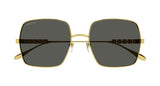 Gucci GG1434S‑001 57 Women’s Sunglasses | Gold Metal Frame | Authentic Luxury (UPC 889652441429)