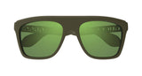 Gucci GG1570S‑005 57 Men’s Sunglasses | Dark Green Injection Frame | Authentic Luxury (UPC 889652469065)