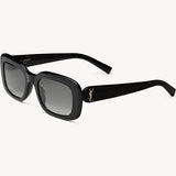 Saint Laurent SL M130‑002 53 Women’s Sunglasses | Black Frame | Recycled Acetate