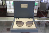 Gucci GG0589SK-001 57 Women’s Sunglasses | Black/Gold Metal Frame | Authentic Luxury