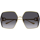 Gucci GG1322SA‑001 64 Women’s Sunglasses | Gold Metal Frame | Authentic Luxury (UPC 889652414416)