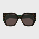Gucci GG1300S‑002 55 Women’s Sunglasses | Havana Recycled Acetate Frame | Authentic Luxury (UPC 889652415352)